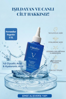 Glycolic Tonik 200 ml – Hyaluronik Asit & Alpha Arbutin Cilt Bakımı Gözenek Sıkılaştırıcı, Leke Karşıtı & Canlandırıcı Cilt Bakım Toniği