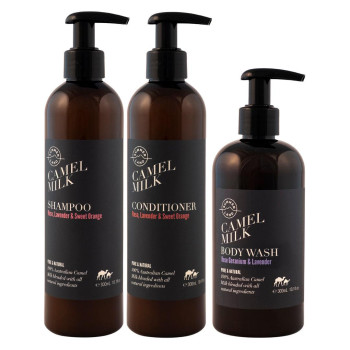 CAMEL MILK SHAMPOO/CONDITIONER/BODY WASH